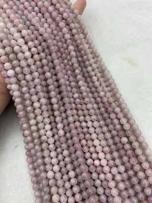 Purple Madagascar Rose Quartz 6mm Semi-Finished Long Chain 38cm