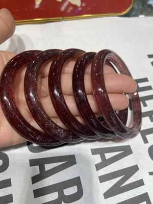 Starlight Strawberry Crystal Bangle, Size 53-62