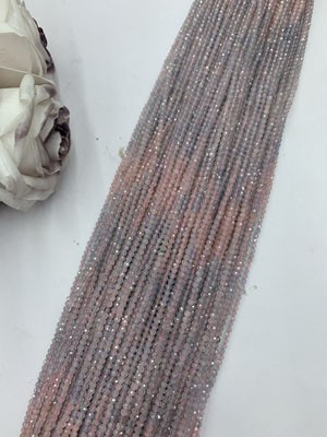 Morganite Gradient 2mm Faceted Long Strand 38cm