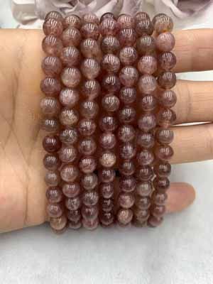 Cherry strawberry crystal 6mm bracelet.