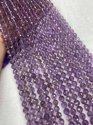 Amethyst 128 Faceted Cut 9+mm Semi-Finished Long Chain 38cm