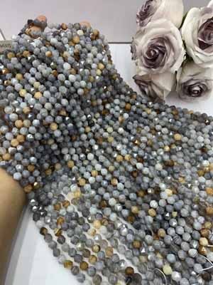 Persian Gulf diamond cut 8mm, long chain 38cm _001