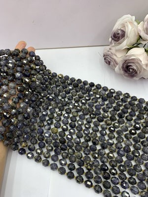 Iolite Lulutong 12mm, Long Chain 38cm