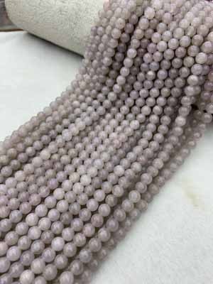 Purple Madagascar Rose Quartz 6mm Semi-Finished Long Chain 38cm
