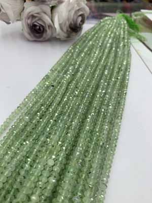 Prehnite Abacus Beads 4×5mm, 38cm long strand