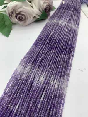 Amethyst Gradient Cut 2mm, Semi-Finished Long Chain 38cm
