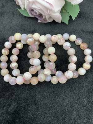 Sakura Agate Bracelet, 10mm
