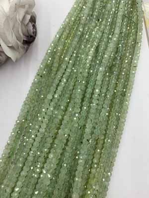 Prehnite Abacus Beads 4×6mm, 38cm long strand