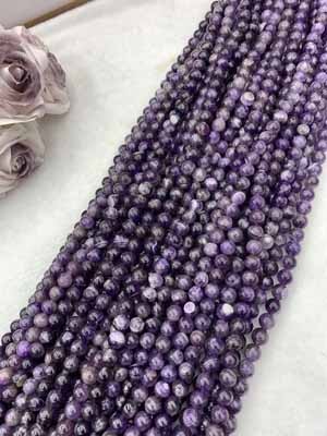 Amethyst 8mm Long Chain Semi-Finished 38cm
