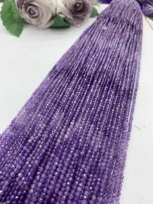 Amethyst Gradient Cut 3mm Semi-Finished Long Chain 38cm_001
