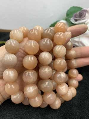 Orange moonstone bracelet 14mm.