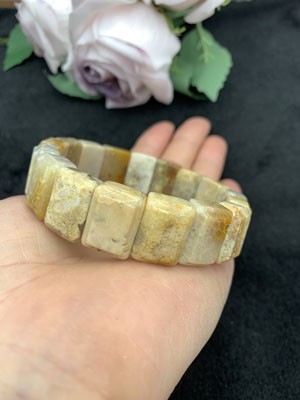 Chrysanthemum Stone Panel Bracelet
