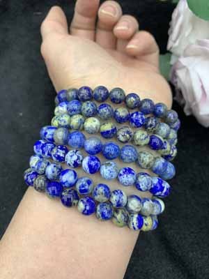 Lapis Lazuli Bracelet (6mm–12mm)