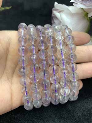 Amethyst Titanium Crystal Bracelet 8mm