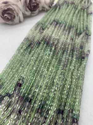 Fluorite Gradient Cube Beads 4×4mm Long Chain, 38cm