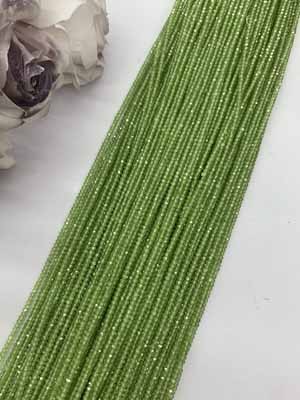 Grade A Peridot Abacus Beads 2×3mm, 38cm Long Chain