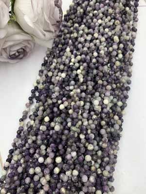 Purple Lilac 6mm Teardrop Long Chain, 38cm