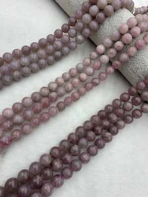 Purple Madagascar Rose Quartz 10mm Semi-Finished Long Chain 38cm