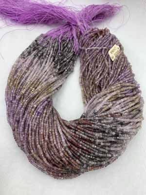 Purple Ghost Gradient Sugar Beads 2×2mm, Long Chain 38cm