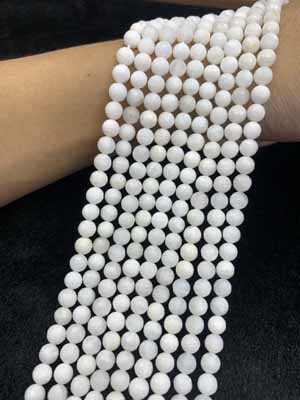 Faceted Moonstone (128 cuts, 6mm) Semi-Finished Long Chain, 38cm