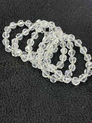 Frosted White Crystal Bracelet 10mm