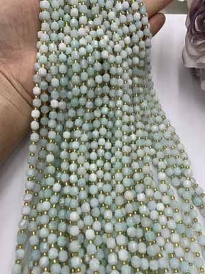 Amazonite Smooth Round Beads 6mm, 38cm Long Chain