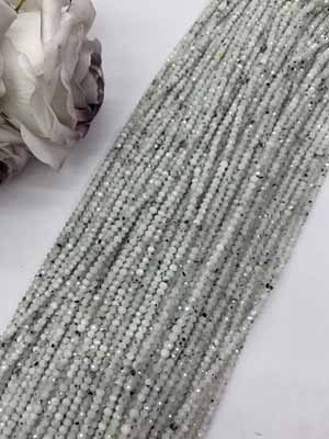 Indian Blue Moonstone Abacus Beads 2×3mm Long Chain, 38cm