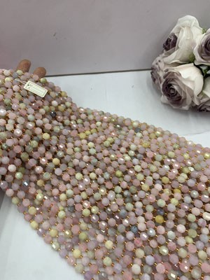 Morganite Lulu Tong 8mm, 38cm Long Strand