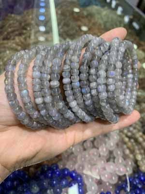 Labradorite Old-style Beads Bracelet, 4mm & 6mm