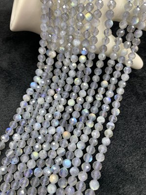 Labradorite Faceted 6mm Semi-finished Long Chain 38cm