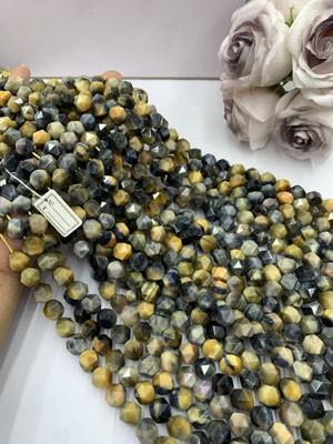 Dream Tiger Eye Faceted Cut 12mm, 38cm long strand