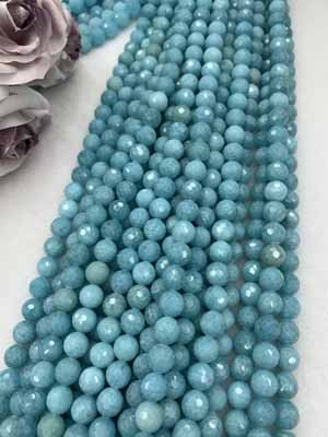 Amazonite (天河色) 128 Faceted Semi-Finished Long Chain 38cm