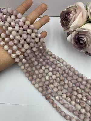 Purple Lepidolite Faceted Beads (10mm) 38cm Long Chain