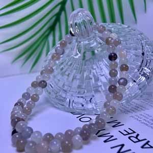 Silver Moonstone (6.5mm) Multi-loop Bracelet