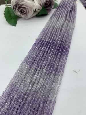 Purple Jade Gradient 3mm Faceted Semi-Finished Long Chain, 38cm