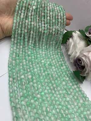 Purple-Green Dual-Color Scolecite Cat's Eye Beads Semi-Finished Long Chain 38cm_001