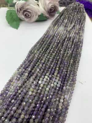 Amethyst Gradient Cut 4mm Semi-Finished Long Chain 38cm