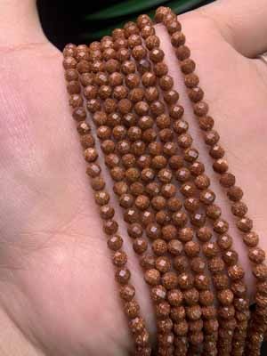 Diamond-Cut Gold Sand Long Chain (Specifications: 2-3-4mm)