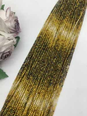 Pietersite gradient faceted 2mm, 3mm, semi-finished long chain 38cm