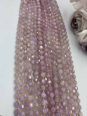 Purple Jade Color Lucky Tube 6mm, 38cm Long Chain