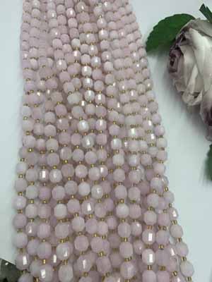 Purple Jade Color Lucky Tube 8mm, 38cm Long Chain