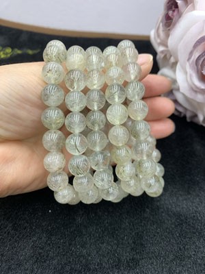Green Rutilated Quartz Bracelet 10mm