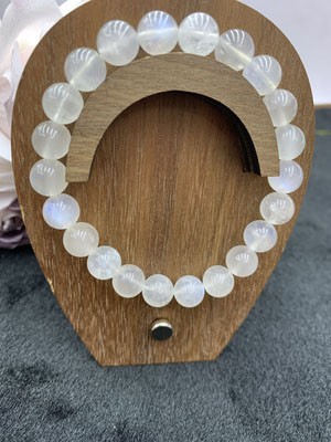 Blue Moonstone Bracelet 6mm–14mm
