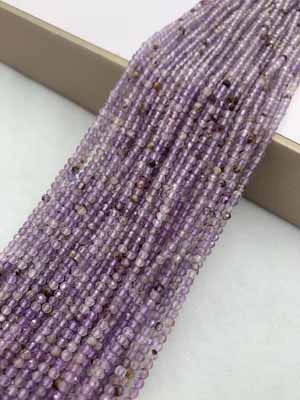 Purple Ghost Small Faceted 2mm, 3mm, 4mm, Long Chain 38cm