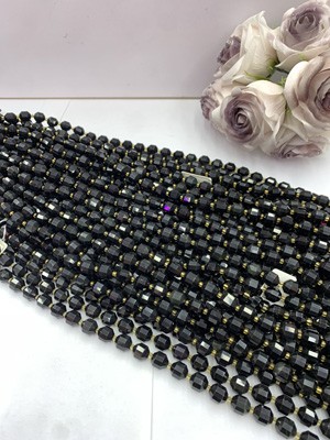 Obsidian lulutong 10mm, 38cm long chain.