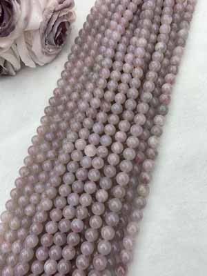 Purple Madagascar Rose Quartz 8mm Semi-Finished Long Chain 38cm