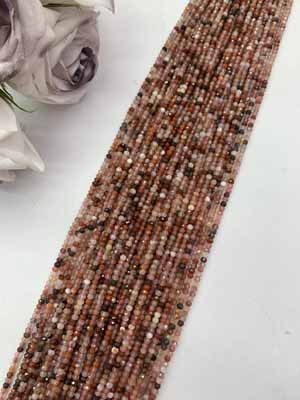 South Red Agate Abacus Beads 2×3mm, 38cm long strand