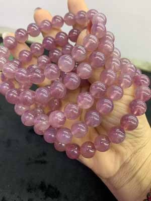 Purple Madagascar Rose Quartz Bracelet 8mm 10mm