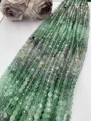 Fluorite Gradient 5mm Faceted Long Chain, 38cm