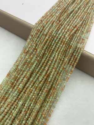 Arusha Micro Faceted Beads 2mm, 3mm, 38cm Long Chain